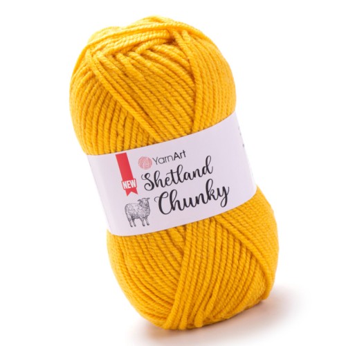 YarnArt Shetland Chunky 606 Żółty (100gr/150mt)