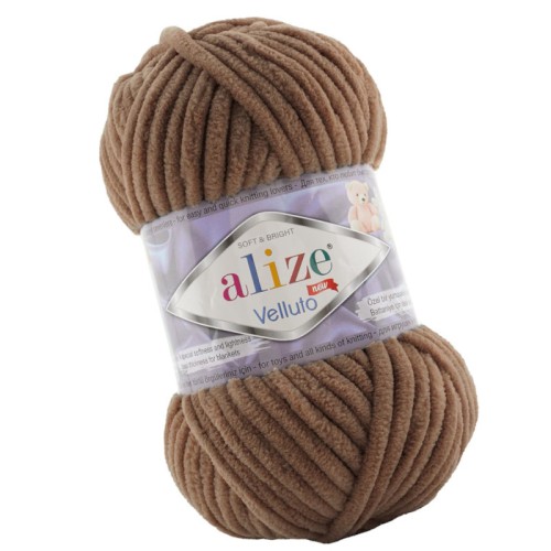Alize Velluto 466 Ciemny Beżowy (100gr/68mt)