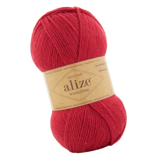 Alize Wooltime 56 Czerwony (100gr/200mt)