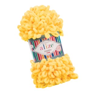 Alize Puffy Fine 216 Żółty (100gr/14,5mt)