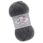 Alize Extra 182 Ciemny Popielaty (100gr/220mt)