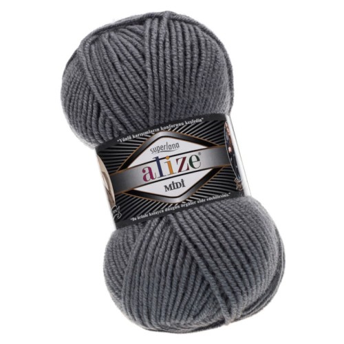 Alize Superlana Midi 87 Ciemny Szary (100gr/170mt)