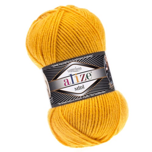 Alize Superlana Midi 488 Żółty (100gr/170mt)