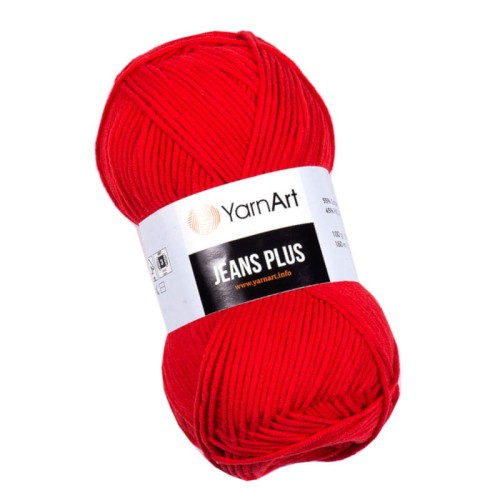 YarnArt Jeans Plus 90 Czerwony (100gr/160mt)
