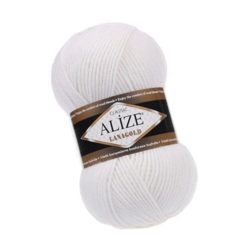 Alize Lanagold 55 Biały (100gr/240mt)