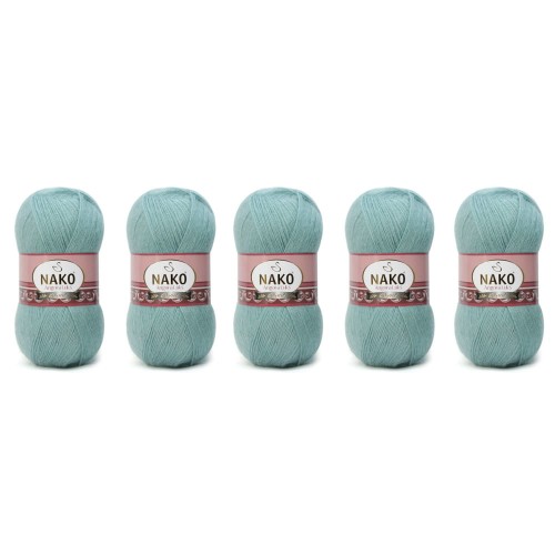 Nako Angora Luks 10628 Jasny Lazurowy - Pakiet 5 x (100gr/550mt)