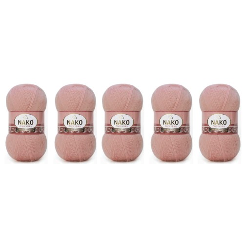 Nako Angora Luks 11251 Pudrowy Róż - Pakiet 5 x (100gr/550mt)