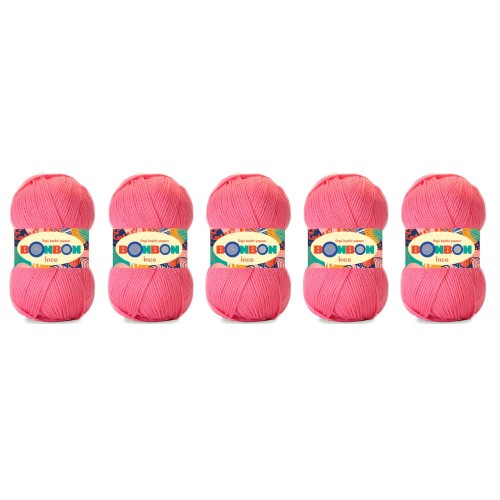 Nako BonBon Ince 98239 Róż Koralowy - Pakiet 5 x (100gr/300mt)