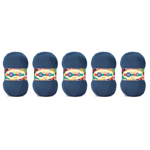 Nako BonBon Ince 98412 Jeansowy - Pakiet 5 x (100gr/300mt)