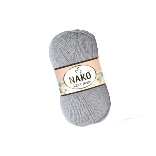 Nako Super Bebe 195 Jasny Popielaty (50gr/180mt)