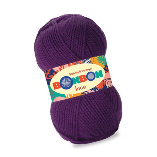 Nako BonBon Ince 98290 Śliwkowy (100gr/300mt)