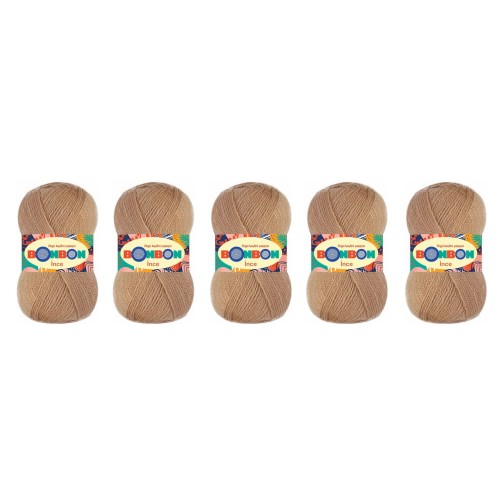 Nako BonBon Ince 98672 Ciemny Beżowy - Pakiet 5 x (100gr/300mt)