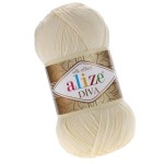 Alize Diva 01 Kremowy Efekt Jedwabiu (100gr/350mt)