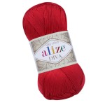 Alize Diva 106 Czerwony Efekt Jedwabiu (100gr/350mt)