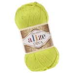 Alize Diva 109 Limonkowy Efekt Jedwabiu (100gr/350mt)
