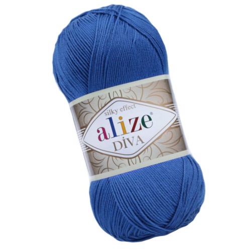 Alize Diva 132 Szafirowy Efekt Jedwabiu (100gr/350mt)