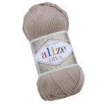Alize Diva 167 Beżowy Efekt Jedwabiu (100gr/350mt)