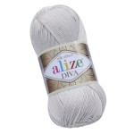 Alize Diva 168 Jasny Szary Efekt Jedwabiu (100gr/350mt)