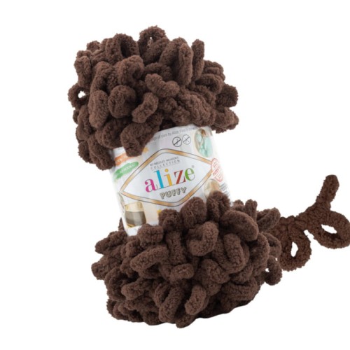 Alize Puffy 493 Brązowy (100gr/9mt)