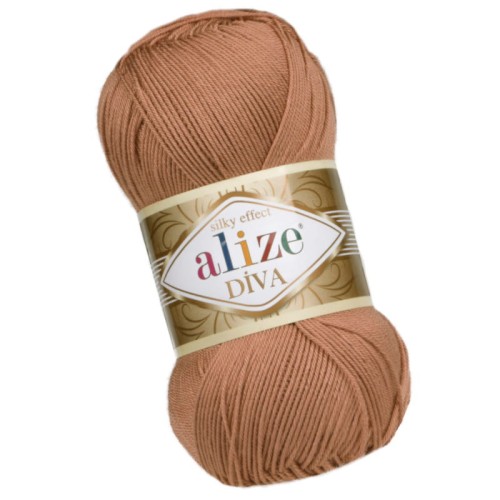 Alize Diva 261 Jasny Brązowy Efekt Jedwabiu (100gr/350mt)