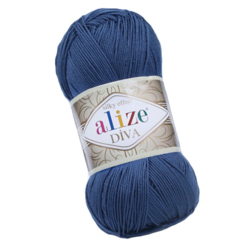 Alize Diva 279 Jasny Granatowy Efekt Jedwabiu (100gr/350mt)