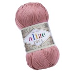 Alize Diva 354 Brudny Różowy Efekt Jedwabiu (100gr/350mt)