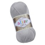 Alize Diva 355 Popielaty Efekt Jedwabiu (100gr/350mt)