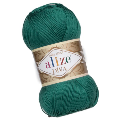 Alize Diva 453 Morski Efekt Jedwabiu (100gr/350mt)