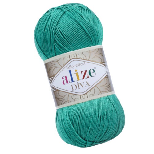 Alize Diva 610 Morski Efekt Jedwabiu (100gr/350mt)