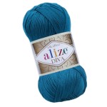 Alize Diva 646 Ciemny Turkusowy Efekt Jedwabiu (100gr/350mt)