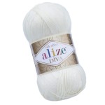 Alize Diva 1055 Śmietanowy Efekt Jedwabiu (100gr/350mt)