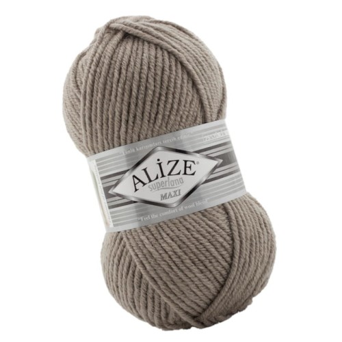 Alize Superlana Maxi 283 Ciemny Szaro-Beż (100gr/100mt)
