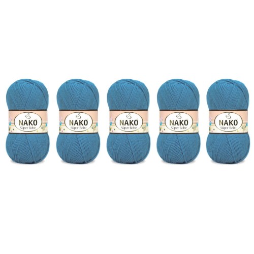 Nako Super Bebe 2488 Jeansowy - Pakiet 5 x (50gr/180mt)