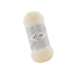 Alize Diva Fine 01 Kremowy Efekt Jedwabiu (100gr/600mt)