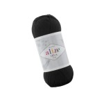 Alize Diva Fine 60 Czarny Efekt Jedwabiu (100gr/600mt)