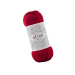 Alize Diva Fine 106 Czerwony Efekt Jedwabiu (100gr/600mt)