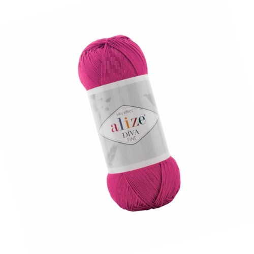 Alize Diva Fine 149 Fuksja Efekt Jedwabiu (100gr/600mt)