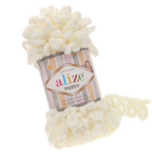 Alize Puffy 62 Jasny Kremowy (100gr/9mt)