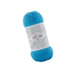 Alize Diva Fine 245 Turkusowy Efekt Jedwabiu (100gr/600mt)
