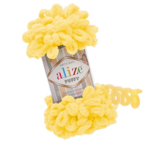 Alize Puffy 216 Żółty (100gr/9mt)