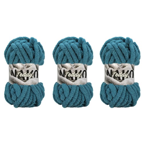 Nako Teddy 14513 Petrol - Pakiet 3 x (200gr/22mt)