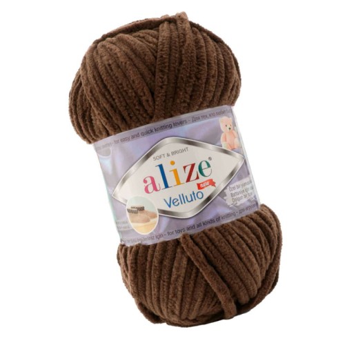 Alize Velluto 493 Czekoladowy (100gr/68mt)