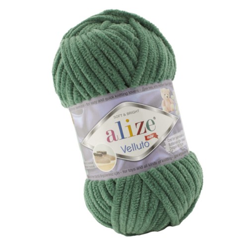 Alize Velluto 532 Ciemny Zielony (100gr/68mt)