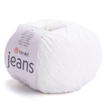 YarnArt Jeans 01 Biały Cukrowy (50gr/160mt)