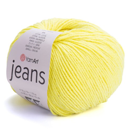 YarnArt Jeans 58 Neonowy Żółty (50gr/160mt)