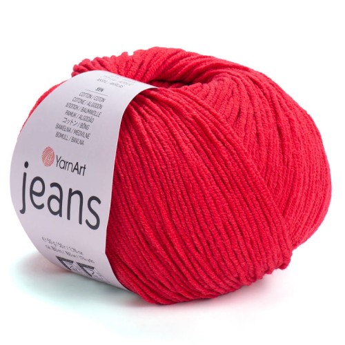YarnArt Jeans 90 Czerwony (50gr/160mt)
